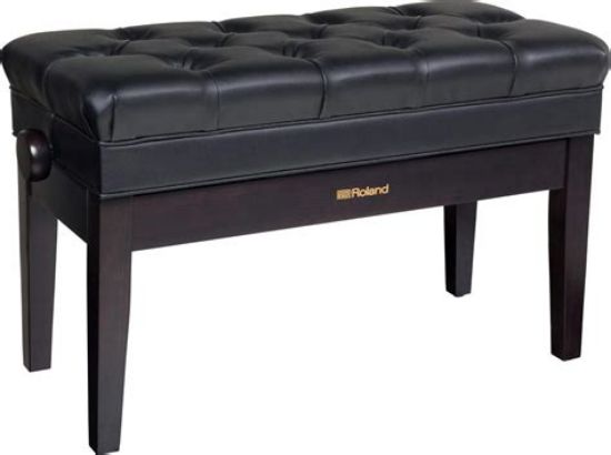 Picture of ROLAND Duet Piano Bench, Rosewood, Vinyl Seat