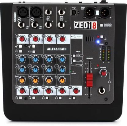 Picture of ZED i8 2 Mic/Line 2 Stereo 2 DI Inputs Rotary USB Mixer
