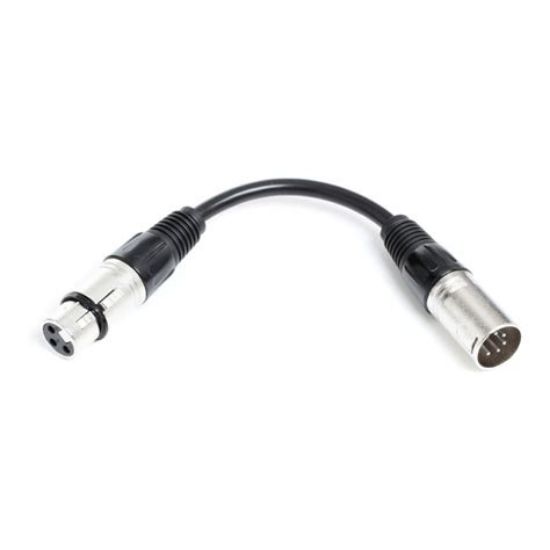 Picture of 5 Pin Male To 3 Pin Female DMX Cable