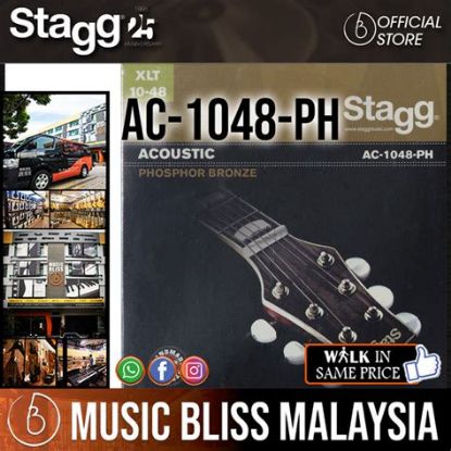 Picture of Stagg Phosphor Bronze 6 String Acoustic Set - Extra Light