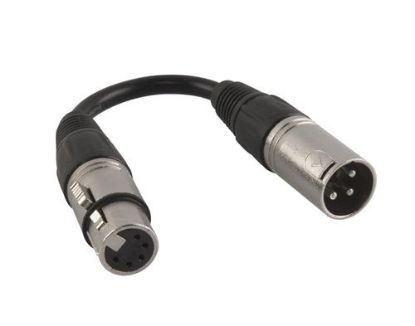 Picture of 5 Pin Female To 3 Pin Male DMX Cable