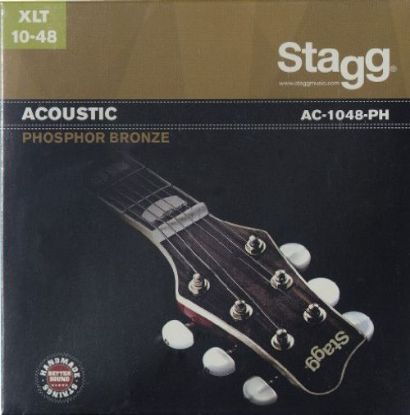 Picture of Stagg Phosphor Bronze 6 String Acoustic Set - Extra Light